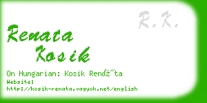 renata kosik business card